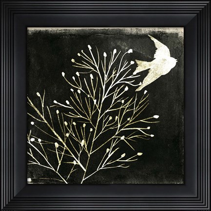 Framed Black Night I Print