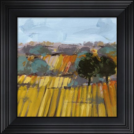Framed Wheat Crop I Print