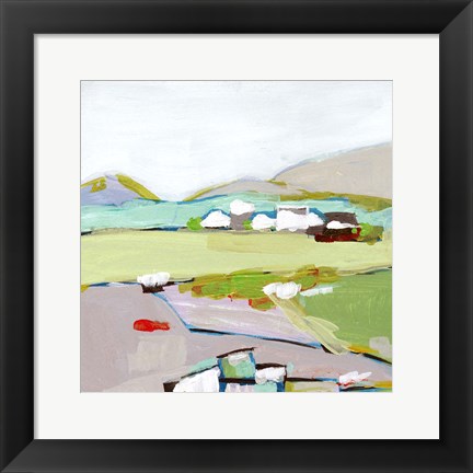 Framed Mountain Village I Print