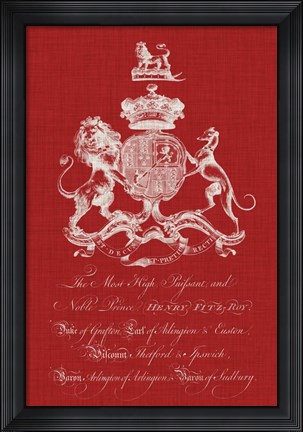 Framed Heraldry Pop I Print
