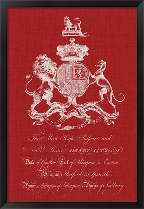 Framed Heraldry Pop I Print