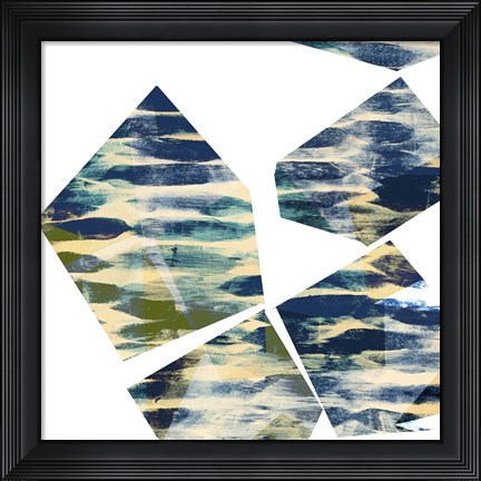 Framed Banding Shapes II Print