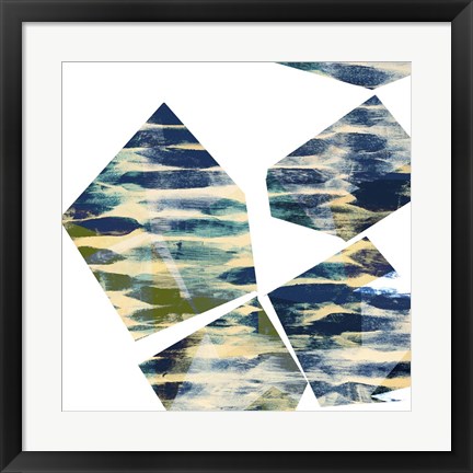 Framed Banding Shapes II Print