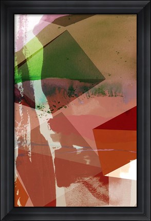 Framed Coral Shapes I Print