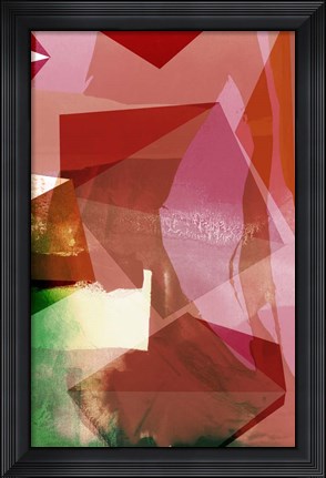 Framed Coral Shapes II Print