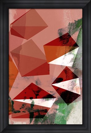 Framed Coral Shapes III Print