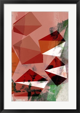 Framed Coral Shapes III Print