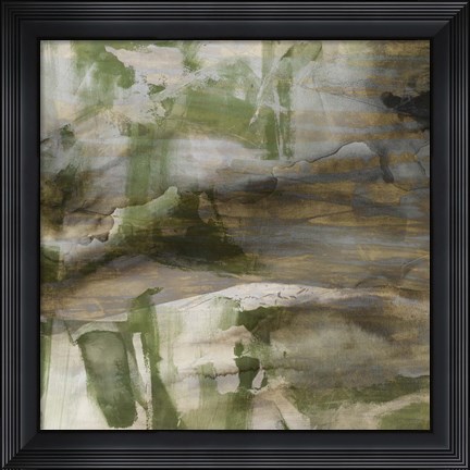 Framed Surface in Green II Print