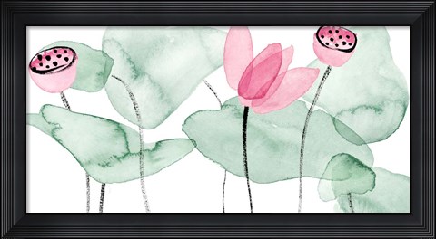 Framed Lotus in Nature II Print
