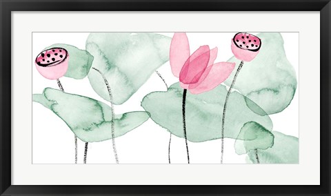 Framed Lotus in Nature II Print