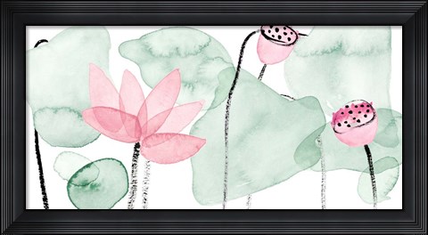 Framed Lotus in Nature IV Print