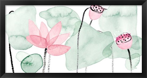 Framed Lotus in Nature IV Print