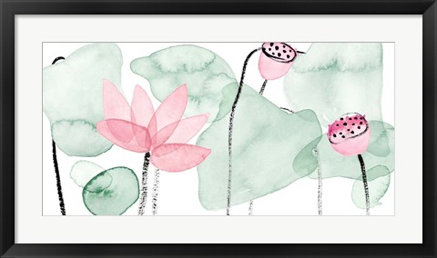 Framed Lotus in Nature IV Print