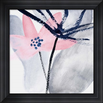 Framed Pink Water Lilies II Print
