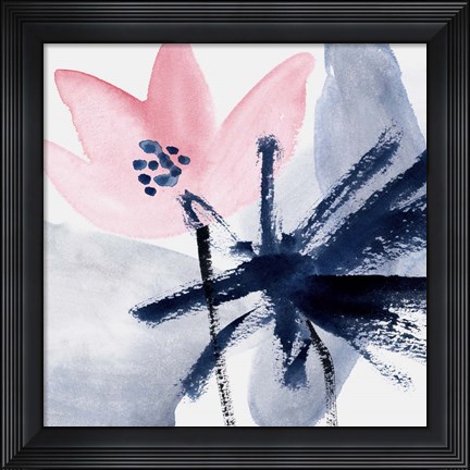 Framed Pink Water Lilies IV Print