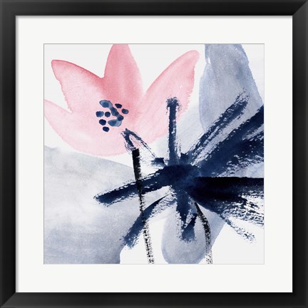 Framed Pink Water Lilies IV Print