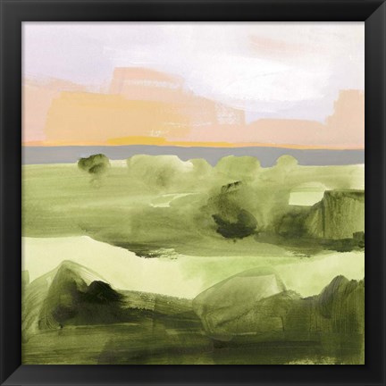 Framed Jotted Landscape II Print