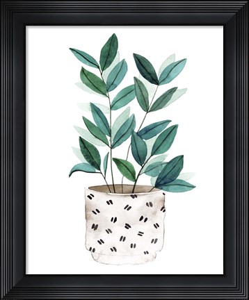 Framed Plant in a Pot I Print