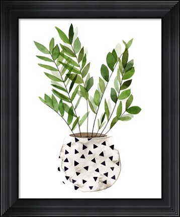 Framed Plant in a Pot III Print
