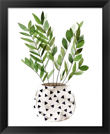 Framed Plant in a Pot III Print