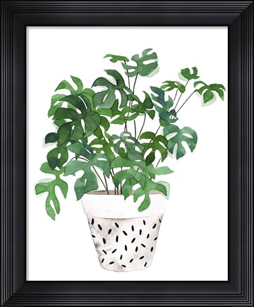 Framed Plant in a Pot IV Print