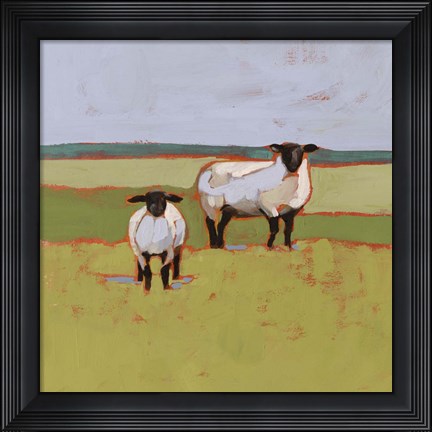 Framed Suffolk Sheep II Print