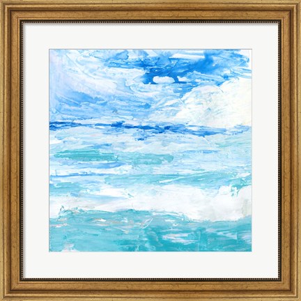 Framed Cerulean Sea I Print
