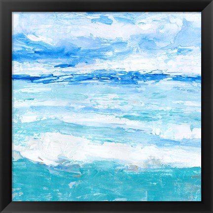 Framed Cerulean Sea II Print