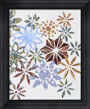 Framed Kaleidoscope Cut Outs II Print