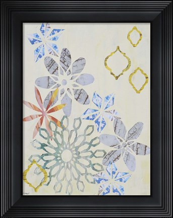 Framed Mandala Arrangement I Print