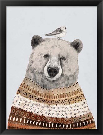 Framed Fair Isle Bear II Print