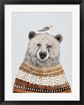 Framed Fair Isle Bear II Print