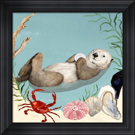 Framed Otter&#39;s Paradise I Print