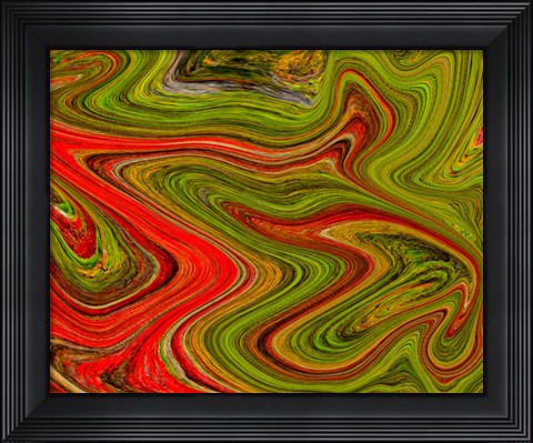 Framed Abstract Swirl Print