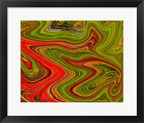 Framed Abstract Swirl Print