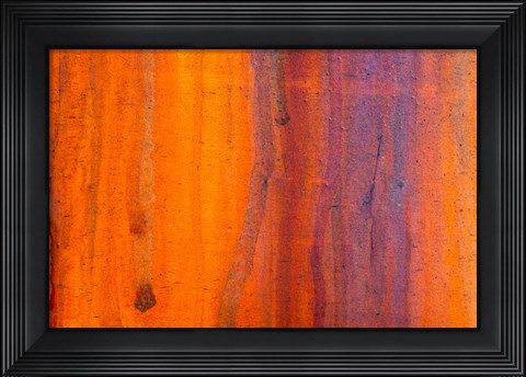 Framed Details Of Rust And Paint On Metal 5 Print