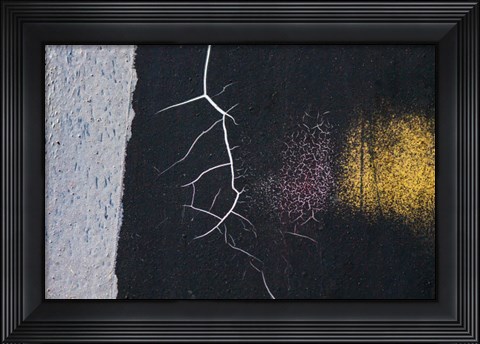 Framed Details Of Rust And Paint On Metal 21 Print