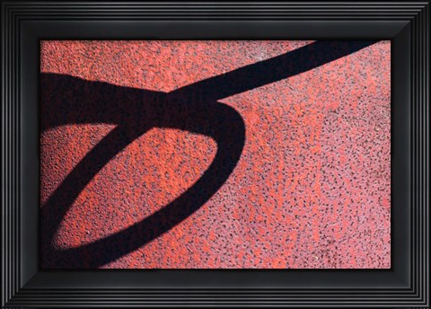 Framed Details Of Rust And Paint On Metal 23 Print