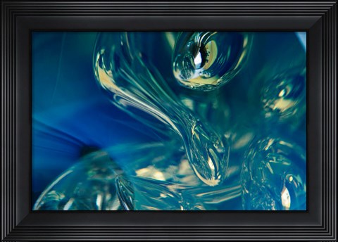 Framed Frozen Bubbles In Glass 4 Print