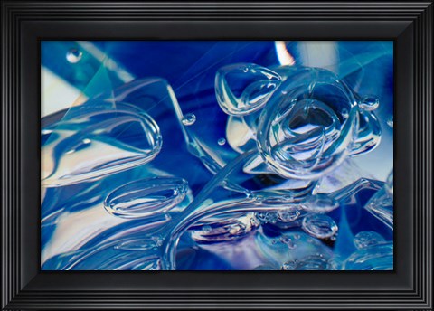 Framed Frozen Bubbles In Glass 5 Print