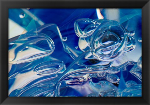 Framed Frozen Bubbles In Glass 5 Print