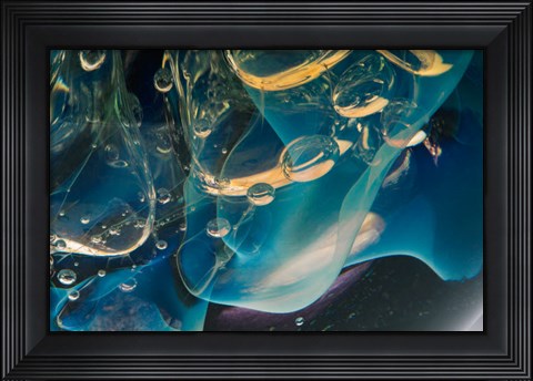 Framed Frozen Bubbles In Glass 6 Print