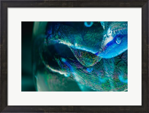 Framed Macro Of Colorful Glass 1 Print