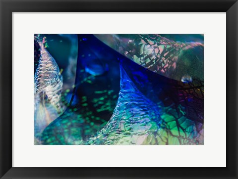 Framed Macro Of Colorful Glass 3 Print