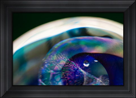 Framed Macro Of Colorful Glass 5 Print