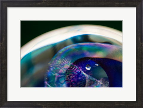 Framed Macro Of Colorful Glass 5 Print