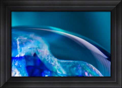 Framed Macro Of Colorful Glass 6 Print