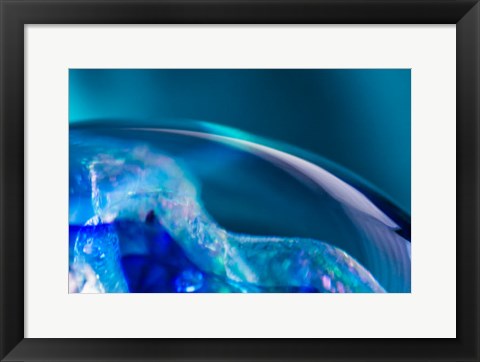 Framed Macro Of Colorful Glass 6 Print