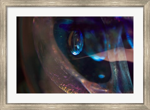 Framed Macro Of Colorful Glass 7 Print