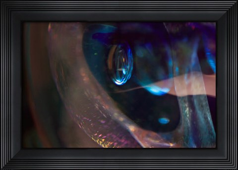 Framed Macro Of Colorful Glass 7 Print